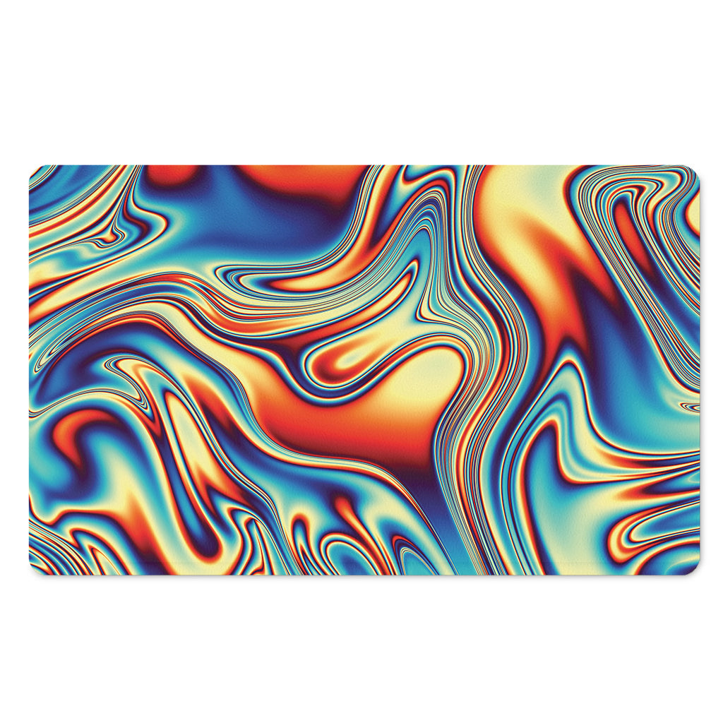 Psychedelic Wave Print Polyester Doormat