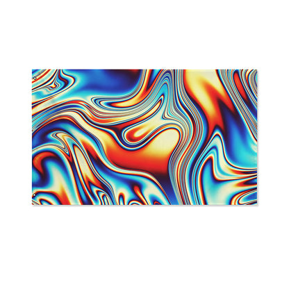 Psychedelic Wave Print Polyester Flag