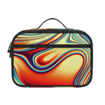 Psychedelic Wave Print Portable Lunch Bag