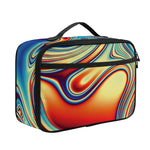 Psychedelic Wave Print Portable Lunch Bag