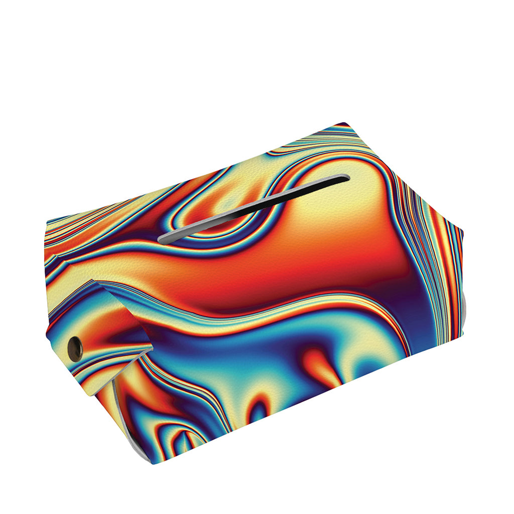 Psychedelic Wave Print Rectangle Tissue Box Cover