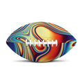 Psychedelic Wave Print Rugby Ball
