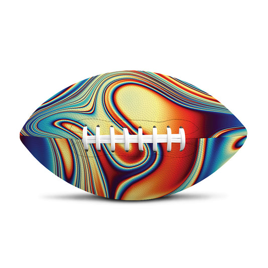 Psychedelic Wave Print Rugby Ball