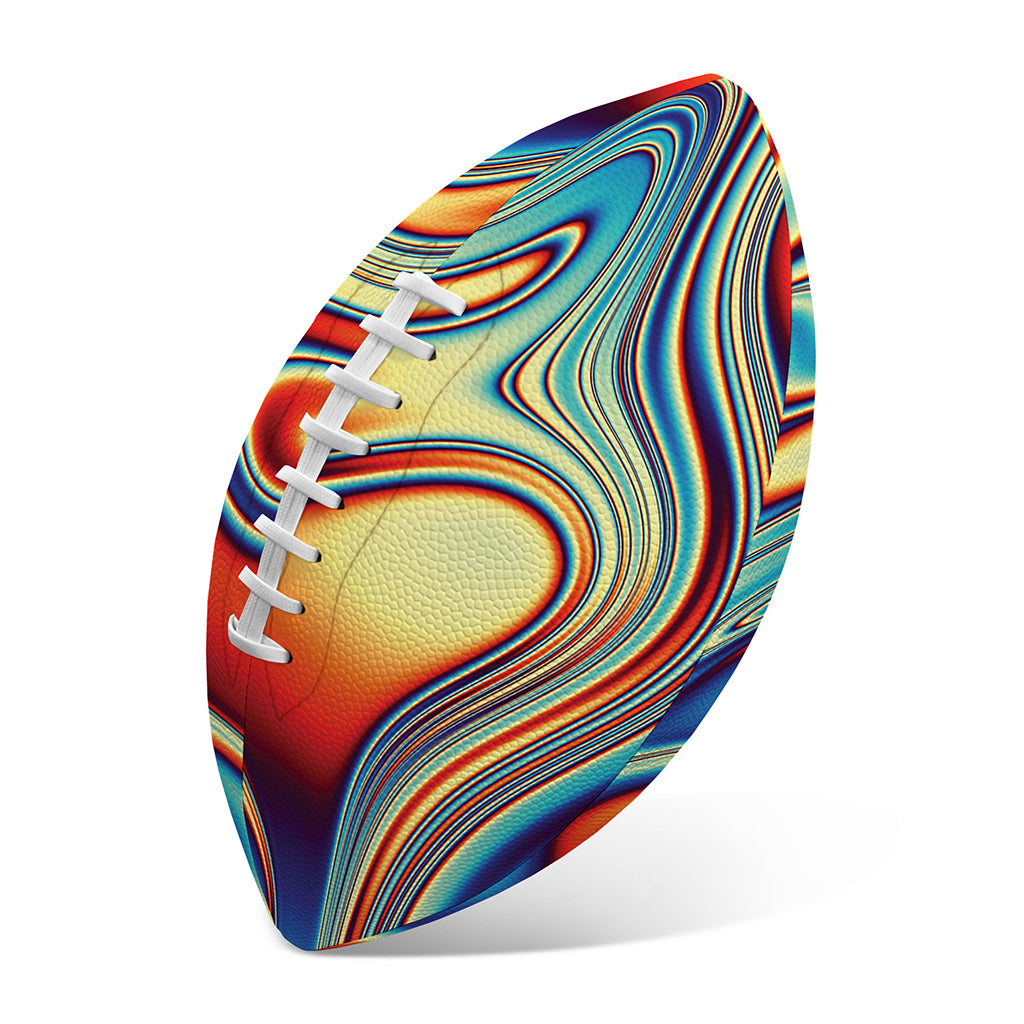 Psychedelic Wave Print Rugby Ball
