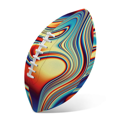 Psychedelic Wave Print Rugby Ball