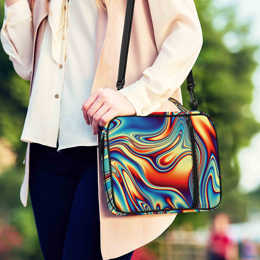 Psychedelic Wave Print Shoulder Strap Bible Bag