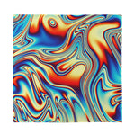 Psychedelic Wave Print Silk Bandana