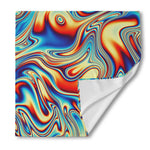 Psychedelic Wave Print Silk Bandana