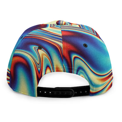 Psychedelic Wave Print Snapback Cap