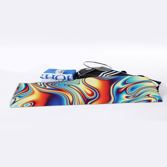 Psychedelic Wave Print Sports Towel