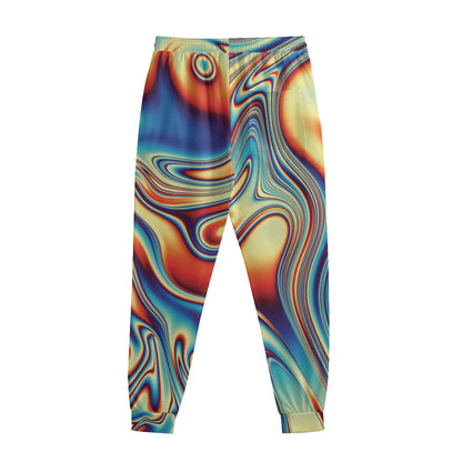 Psychedelic Wave Print Sweatpants