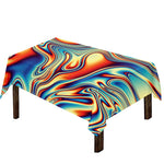 Psychedelic Wave Print Tablecloth