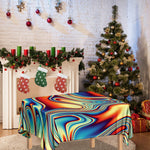 Psychedelic Wave Print Tablecloth