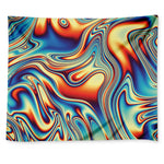 Psychedelic Wave Print Tapestry