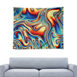 Psychedelic Wave Print Tapestry