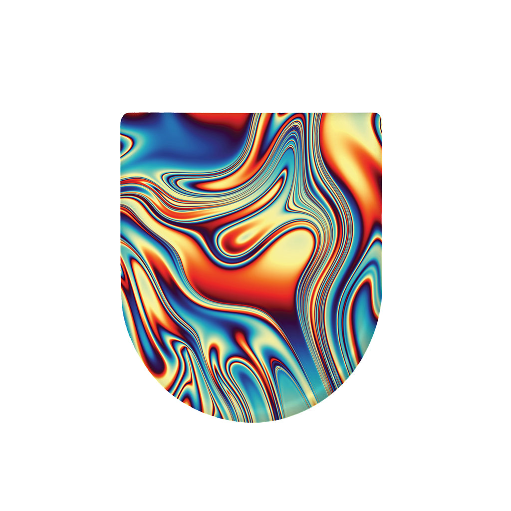 Psychedelic Wave Print Toilet Lid Cover