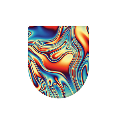 Psychedelic Wave Print Toilet Lid Cover