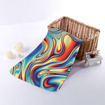 Psychedelic Wave Print Towel