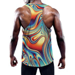 Psychedelic Wave Print Training Tank Top