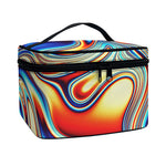 Psychedelic Wave Print Travel Makeup Bag