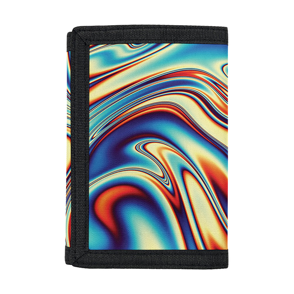 Psychedelic Wave Print Trifold Wallet