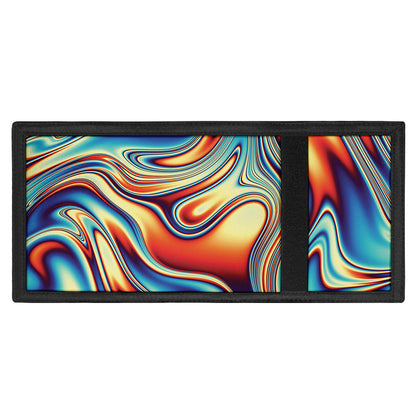 Psychedelic Wave Print Trifold Wallet