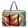 Psychedelic Wave Print Utility Tote Bag