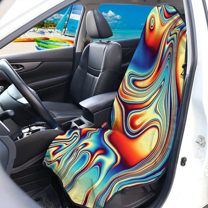 Psychedelic Wave Print Waterproof Car Seat Cover