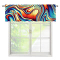 Psychedelic Wave Print Window Valance
