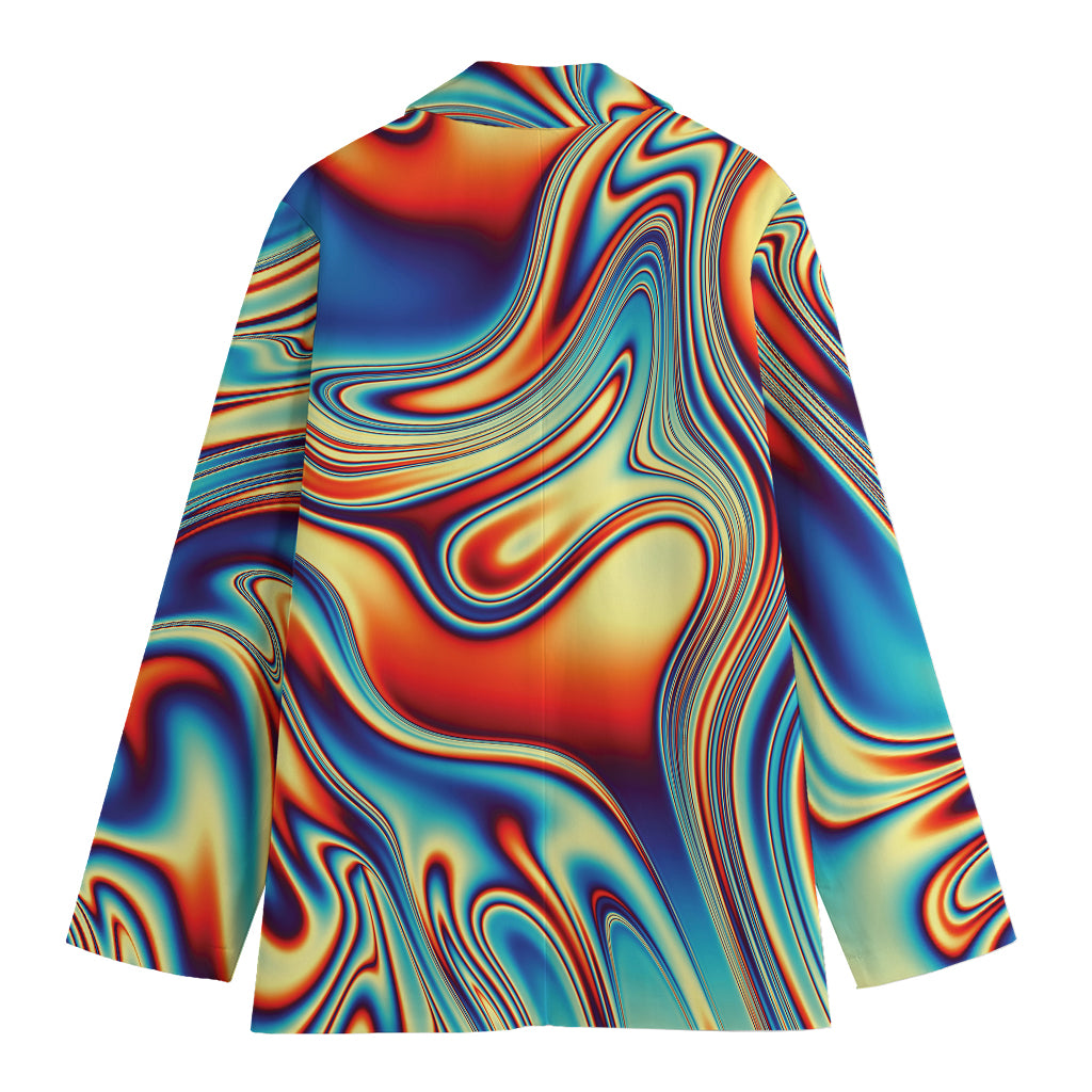 Psychedelic Wave Print Women's Blazer