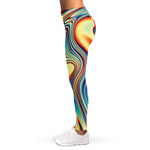 Psychedelic Wave Print Women's Leggings