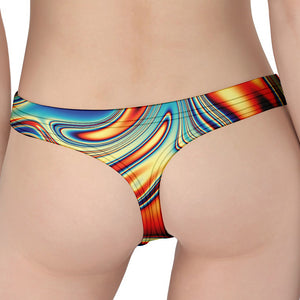 Psychedelic Wave Print Women's Thong