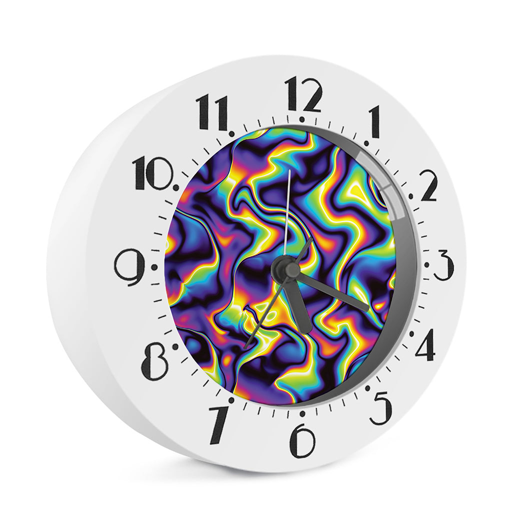 Psychedelic Wavy Print Alarm Clock