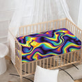 Psychedelic Wavy Print Baby Crib Sheet