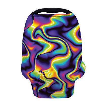 Psychedelic Wavy Print Baby Seat Cover