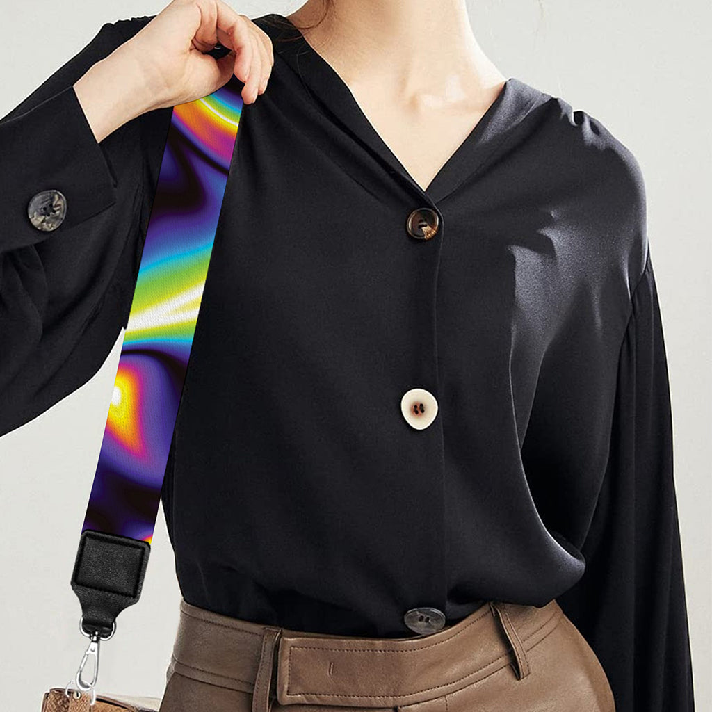 Psychedelic Wavy Print Bag Strap