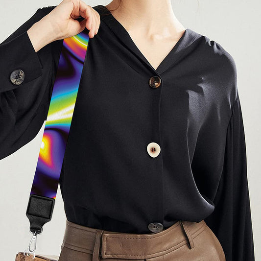 Psychedelic Wavy Print Bag Strap