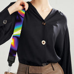 Psychedelic Wavy Print Bag Strap