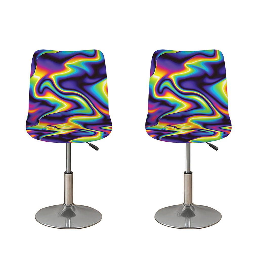 Psychedelic Wavy Print Bar Stool Covers