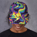 Psychedelic Wavy Print Baseball Cap