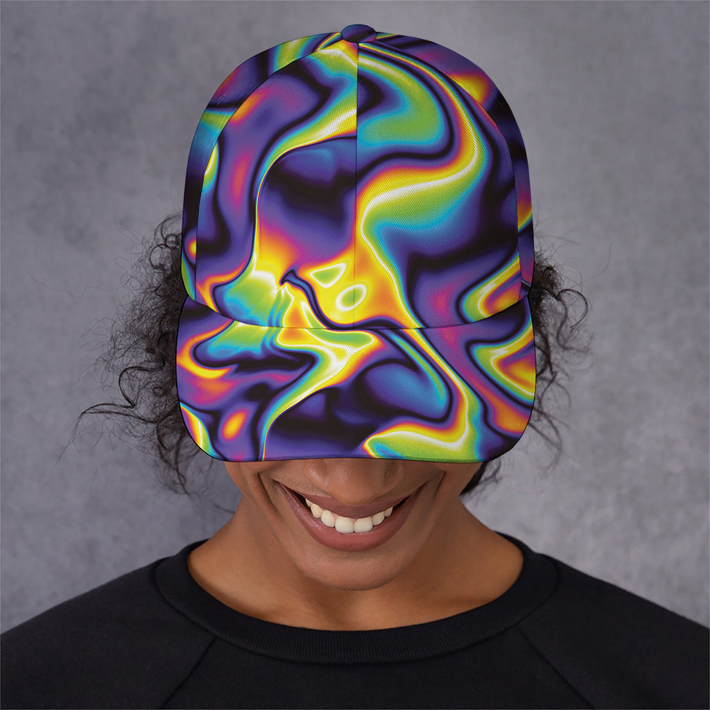 Psychedelic Wavy Print Baseball Cap