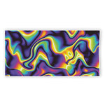 Psychedelic Wavy Print Beach Towel