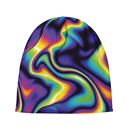 Psychedelic Wavy Print Beanie