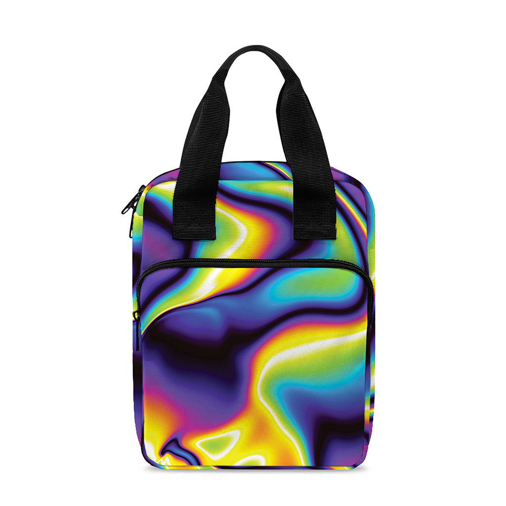 Psychedelic Wavy Print Bible Tote Bag