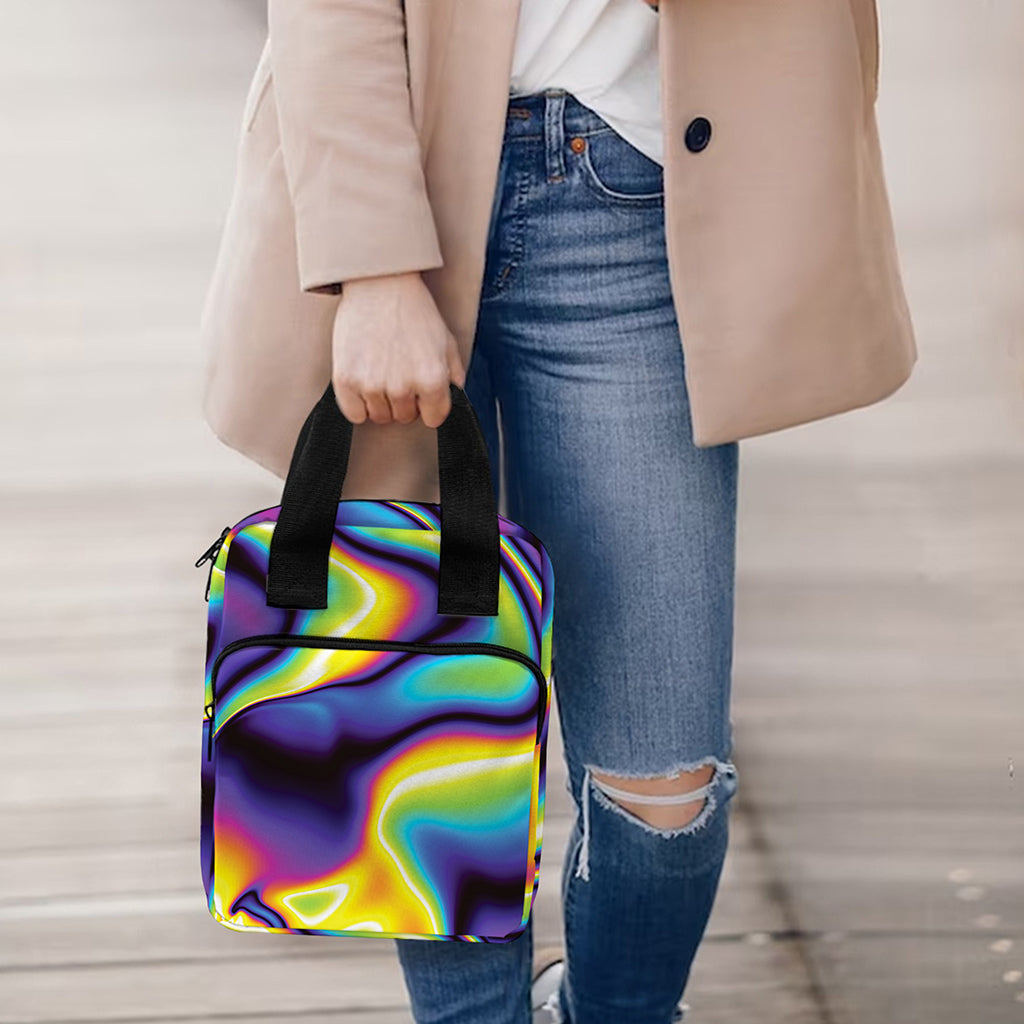 Psychedelic Wavy Print Bible Tote Bag