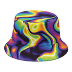 Psychedelic Wavy Print Bucket Hat