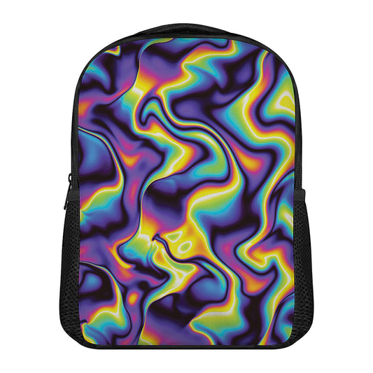 Psychedelic Wavy Print Casual Backpack