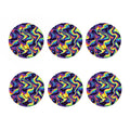 Psychedelic Wavy Print Coaster Set