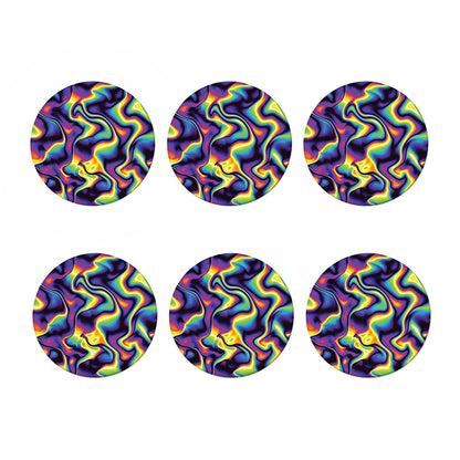 Psychedelic Wavy Print Coaster Set