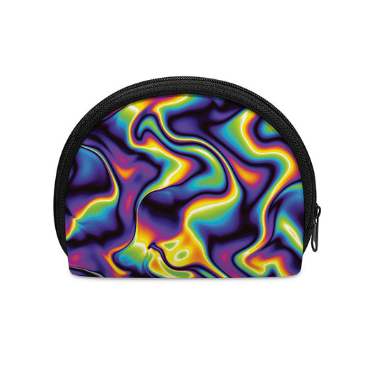 Psychedelic Wavy Print Coin Purse